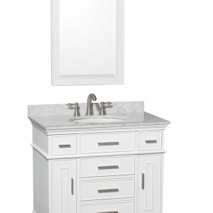 36 Inch White Bathroom Vanity With Drawers