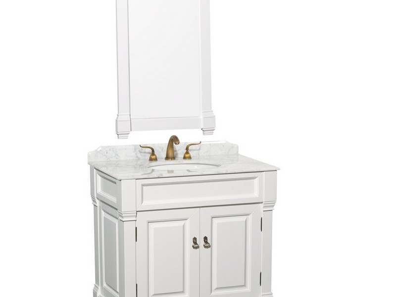 36 Inch White Bathroom Vanity With Top