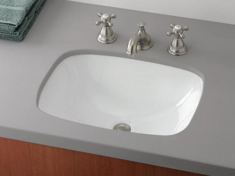 rectangular dreop in bathroom sinks