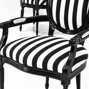 Black And White Striped Dining Chairs