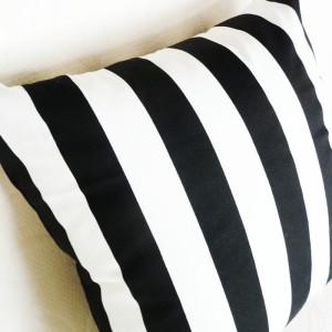 Black And White Striped Throw Pillows