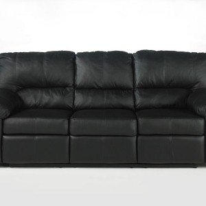 Black Leather Reclining Sofa