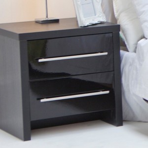 Black Modern Nightstand