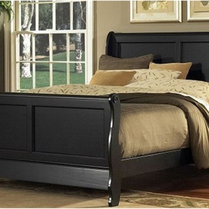 Black Queen Sleigh Bed Frame