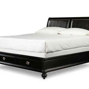 Black Upholstered Full Bed