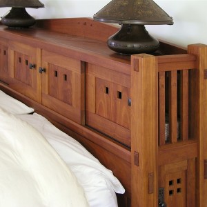 Bookcase Headboard King Solid Wood