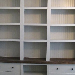 Built In Bookshelves With Drawers