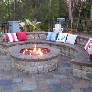 Circular Fire Pit Patio