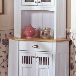 Corner Kitchen Hutch White