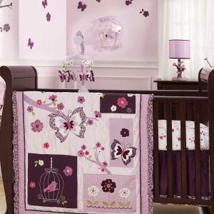 Dark Purple Crib Bedding Sets