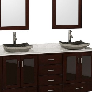 Double Bathroom Vanity With Vessel Sinks