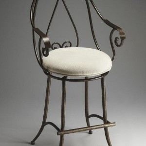 French Country Bar Stools Swivel Wrought Iron