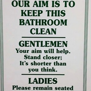 Keep Clean Bathroom Signs Funny