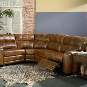 Leather Power Recliner With Cup Holders