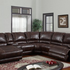 Leather Reclining Sectional Sofa