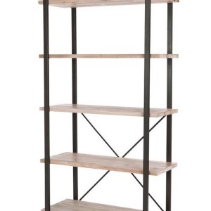 Metal And Wood Bookshelf