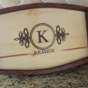 Monogrammed Serving Tray