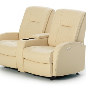 Power Loveseat Recliner With Console