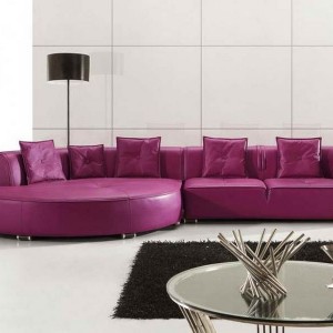 Purple Leather Couch