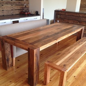 Reclaimed Wood Dining Table And Chairs