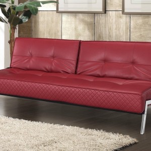 Red Leather Sleeper Sofa