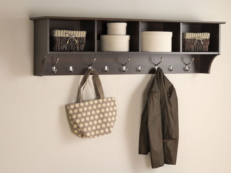 Shelf With Coat Hooks