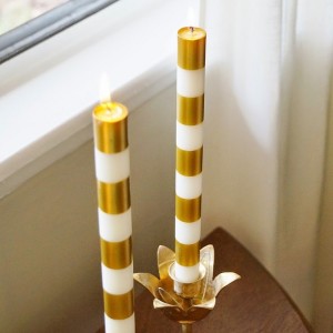 Striped Taper Candles