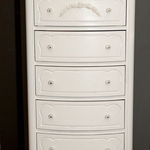 Tall White Antique Dresser