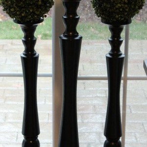 Tall Wooden Candle Holders