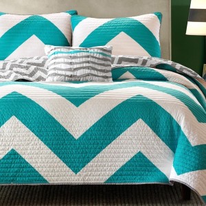 Teal Chevron Bedding Queen