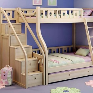 Triple Bunk Bed With Staircase