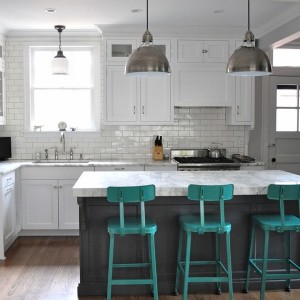 Turquoise Bar Stools Kitchen