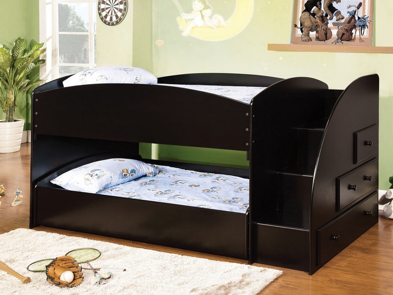 Twin Bunk Bed With Trundle And Stairs
