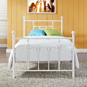 White Iron Headboard