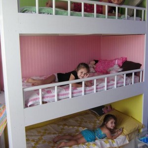 Wooden Bunk Bed With Staircase