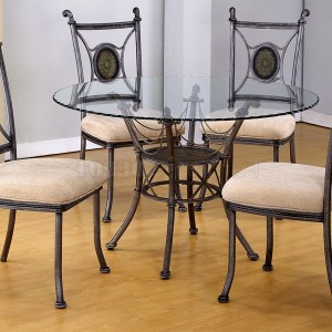 Wrought Iron Glass Top Kitchen Table