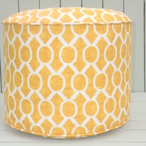 Yellow Pouf Ottoman