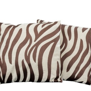 Zebra Print Throw Pillows Set Of 2